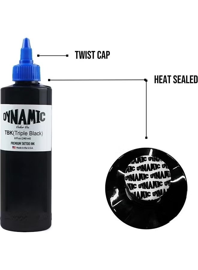 Dynamic Color Co Triple Black Premium Tattoo Ink Bottle 8oz - Image 3