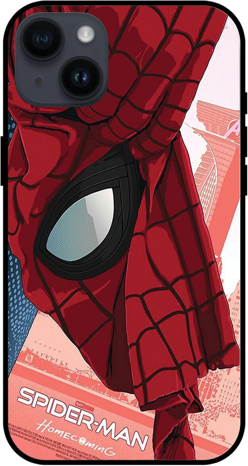 اكسريال غطاء حماية مطبوع لهاتف iPhone 15 (6.1 بوصة) | غطاء رفيع وخفيف مضاد للصدمات سبايدرمان ED00364 - Image 1