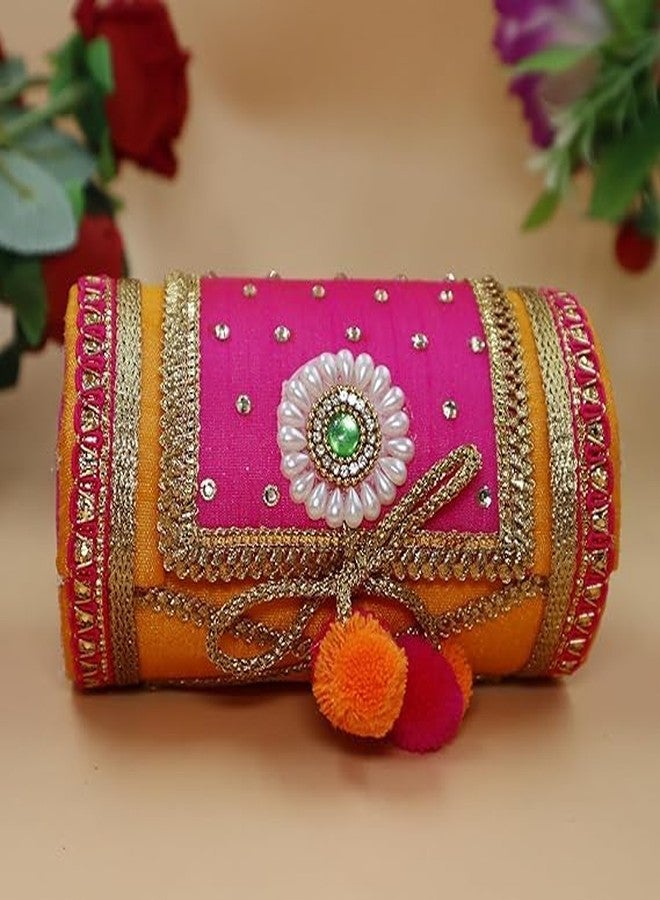 MAYARA Decorative Cash Box, Shagun Gift Jewelry Money Envelope, Wedding Gift, Wood, 14x7 cm, Pack of 1 - Image 1