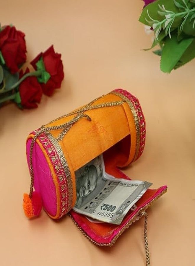 MAYARA Decorative Cash Box, Shagun Gift Jewelry Money Envelope, Wedding Gift, Wood, 14x7 cm, Pack of 1 - Image 3