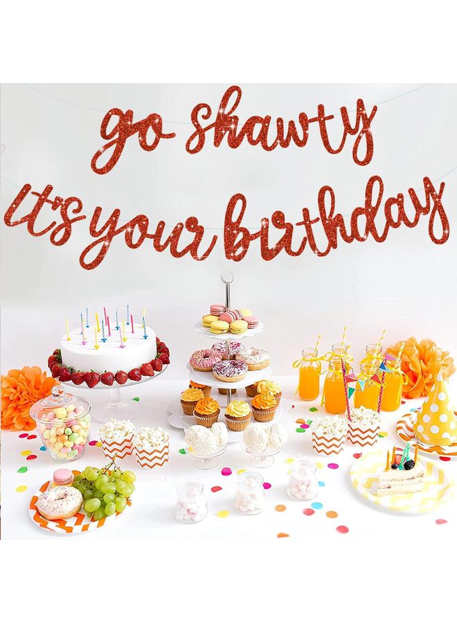 LAMAY Red "It's Your Birthday" Banner - 11.4 ft, no DIY required - Glittering Happy Birthday Banner - Pre-strung - Rap-themed Happy Birthday Sign, suitable for both men and women, birthday party supplies - Image 4