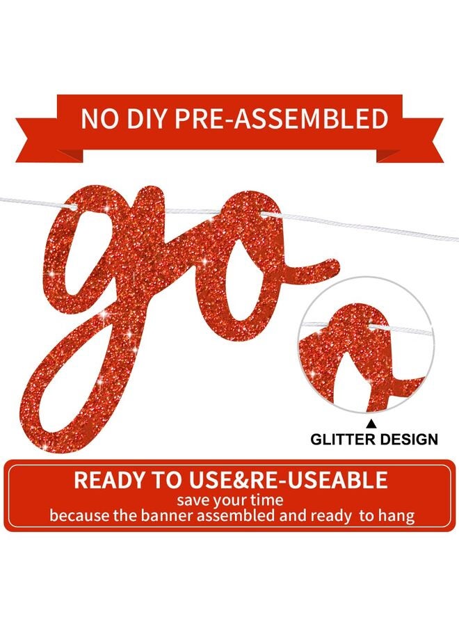 LAMAY Red "It's Your Birthday" Banner - 11.4 ft, no DIY required - Glittering Happy Birthday Banner - Pre-strung - Rap-themed Happy Birthday Sign, suitable for both men and women, birthday party supplies - Image 2