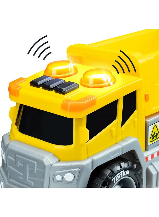 TONKA Tonka, Crank and Haul Dump Truck- Made with Sturdy Plastic, Lights and Sounds Powered Toy Construction Truck, Ages 3+ Boys and Girls, Kids, Toddlers, Christmas Birthday Gifts  - Image 5