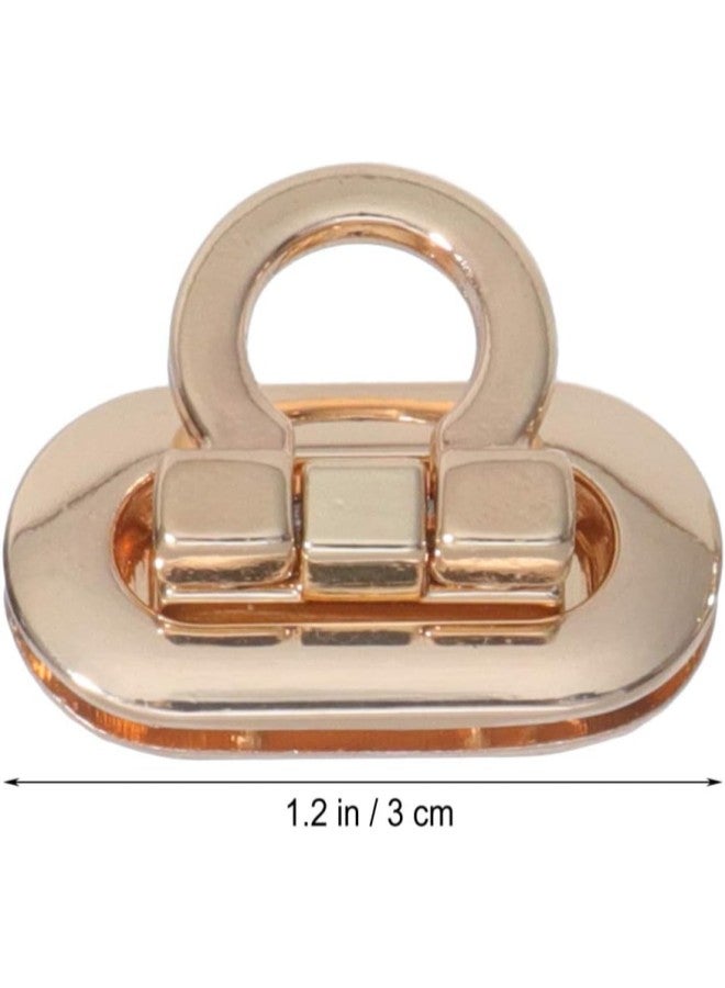 klarako 4pcs Clasp Turn Lock Metal Hardware Oval Craft Case Clasp Flip Lock Purse Twist Turn Lock DIY Handbag Shoulder Bag Closure Purse (Light Golden, Black, Silver, Rose Gold)  - Image 4