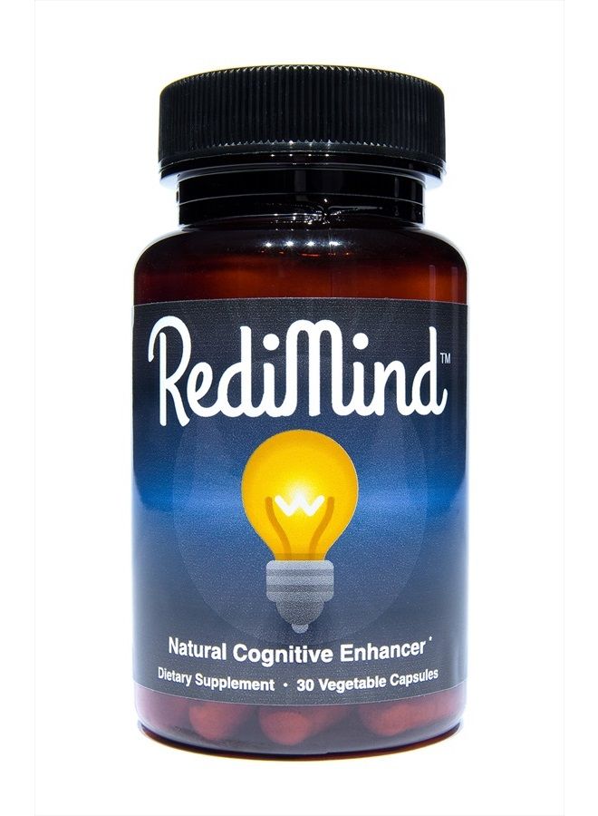 RediMind مكمل طبيعي لتعزيز القدرات الإدراكية - خالٍ من الكائنات المعدلة وراثيًا، نباتي، خالٍ من الجلوتين - Image 1