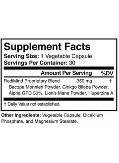 RediMind Natural Cognitive Enhancement Supplement - Non-GMO, Vegan, Gluten-Free  - Image 4