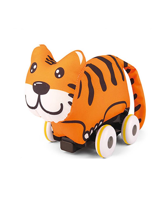 2.4G Remote Control Two-way Plush Elephant Tiger Fabric Car Animal Cloth Car Educational Boy Toy-Color:Remote Control Plush Tiger  - Image 1