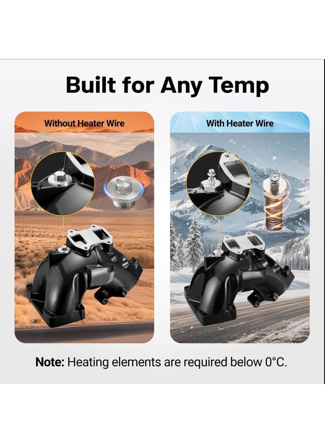 SPBREW Intake Manifold Kit for 6.7L Cummins 2019-2024 Ram 2500/3500 Engine Air Intake Horn Kit with Grid Heater Upgrade & Heating System, Black - Image 4