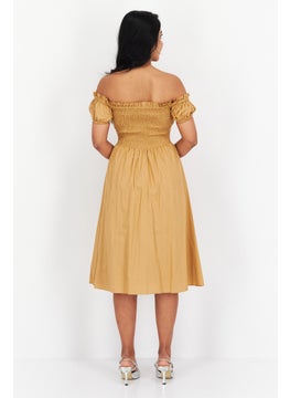 NOMAD Women Textured Mini Casual Dress, Tan  - Image 2