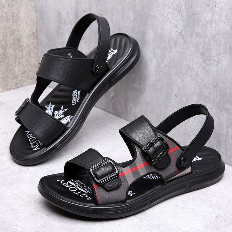 Men'S Sandals Trendy 2024 Summer Outer Wear Casual Beach Shoes Boys Non-Slip Seaside Vacation Slippers For Men - Image 1