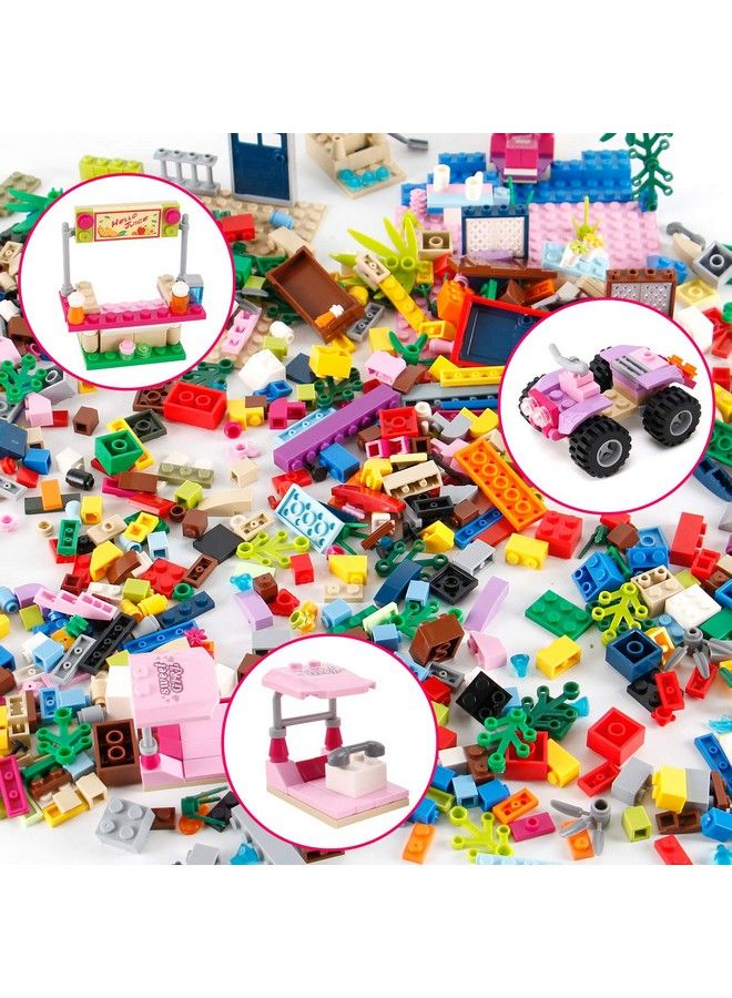 Liberty imports Bucket Of Mini Building Bricks Playset With Base Plates 16 Color Classic And Pastel Mix Blocks Set In Carrying Case Tight Fit And Compatible With All Major Brands (1000 Pieces)  - Image 5