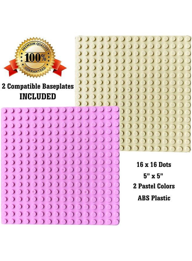 Liberty imports Bucket Of Mini Building Bricks Playset With Base Plates 16 Color Classic And Pastel Mix Blocks Set In Carrying Case Tight Fit And Compatible With All Major Brands (1000 Pieces)  - Image 3