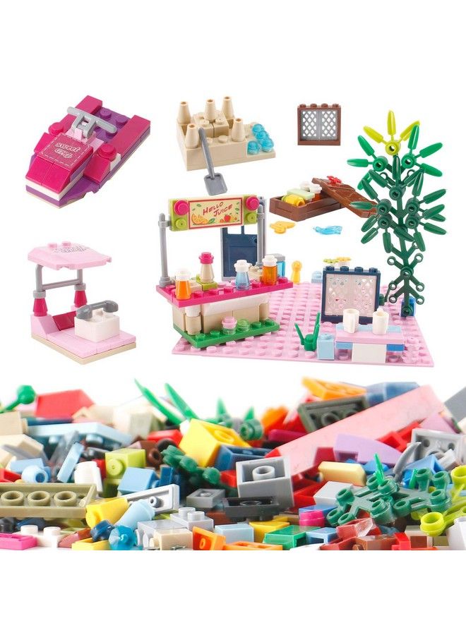 Liberty imports Bucket Of Mini Building Bricks Playset With Base Plates 16 Color Classic And Pastel Mix Blocks Set In Carrying Case Tight Fit And Compatible With All Major Brands (1000 Pieces)  - Image 4