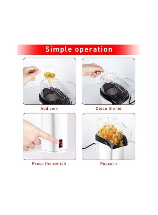 minijoy Hot Air Popcorn Machine High Power 1200W, Popcorn Maker, Quickly Complete Delicious and Healthy Food in 2-3 Minutes, White - Image 2