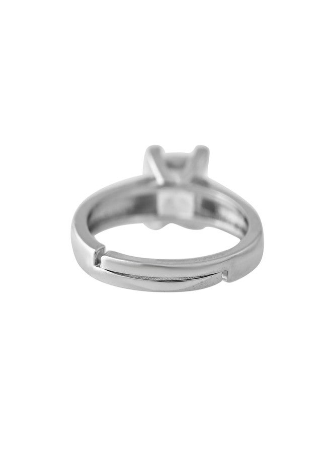 VOYLLA Sparkling Elegance Regalia American Diamond Solitaire Ring For Women, Party, Wedding, Lightweight, Gift For Her, Valentines Day, Valentines Gift For Lover, Girlfriend - Image 5