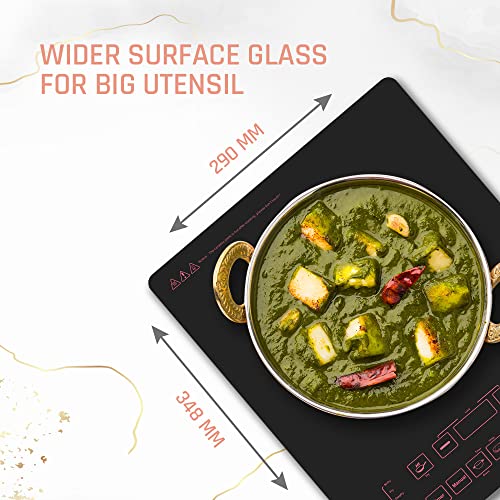 Crompton Instaserve 2000 W Induction Cooktop with 11 Feather Touch Buttons | 8 One touch Cook Menus | Overvoltage Shield Protection - Image 5