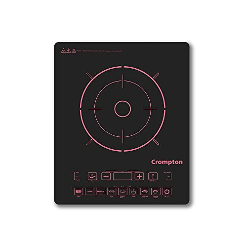 Crompton Instaserve 2000 W Induction Cooktop with 11 Feather Touch Buttons | 8 One touch Cook Menus | Overvoltage Shield Protection - Image 1