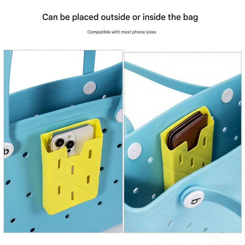 Silicone hole bag beach bag accessories wallet storage card bag storage mobile phone storage bag/ (10 * 16 * 2.5cm) - Image 4