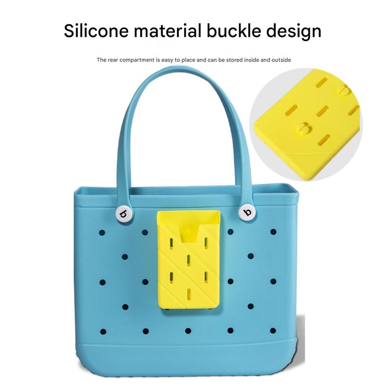 Silicone hole bag beach bag accessories wallet storage card bag storage mobile phone storage bag/ (10 * 16 * 2.5cm) - Image 5