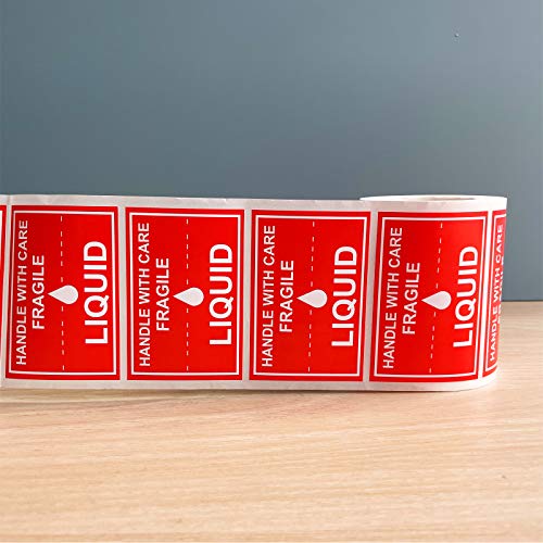 SMARSTICKER Fragile Liquid Handle with Care Warning Stickers 2X3 inch Warehouse Pallet Labels Liquid Shipping Mailing and Packing Warning Labels for Shipping, Handling, Packing, and Moving (300 Pcs) - Image 5