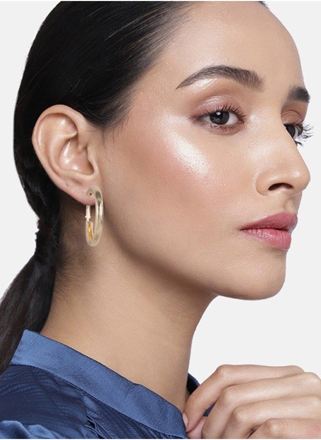Just Peachy Just Peachy Gold Toned Earrings for Women & Girls, Ear Bali With 3 Studs for Ladies, Latest Design, Earrings for Birthdays Gifts, Anniversaries Pack of 6  - Image 2