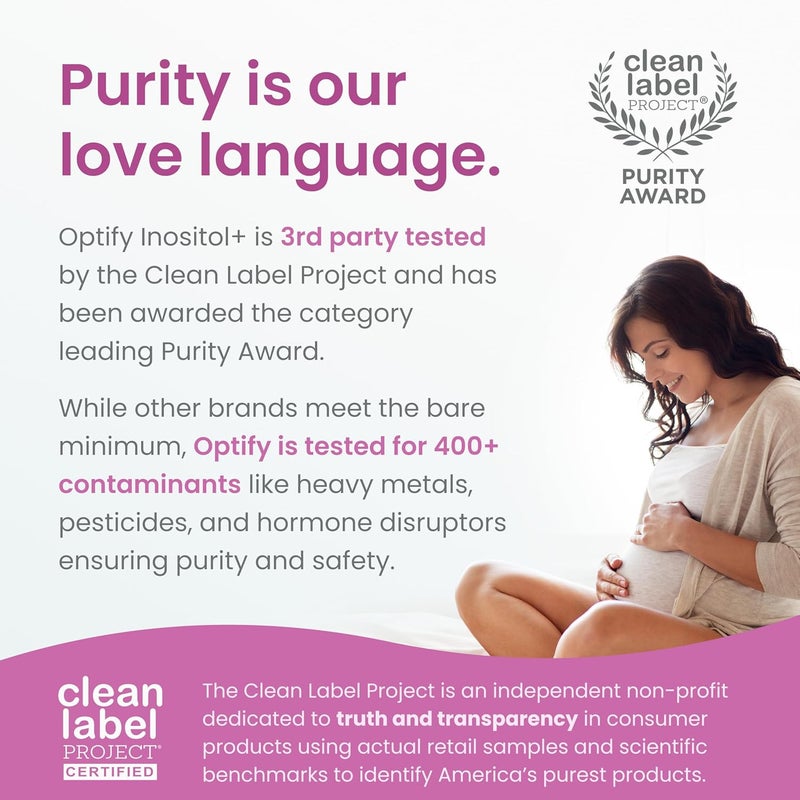 Optify MyoInositol  DChiro Inositol Supplement for Women  401 Ratio Plus Folate and Vitamin D  Support Healthy Hormonal Balance Regular Cycles  Ovarian Health  30Day Supply - Image 4