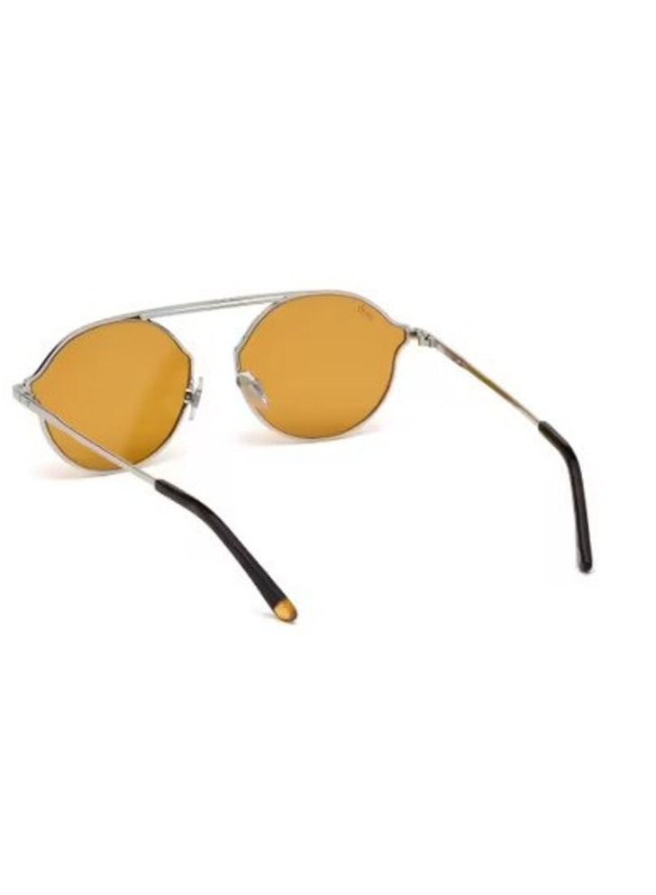 WEB EYEWEAR نظارات شمسية معدنية بنية للجنسين WE0198 57 16E - Image 3
