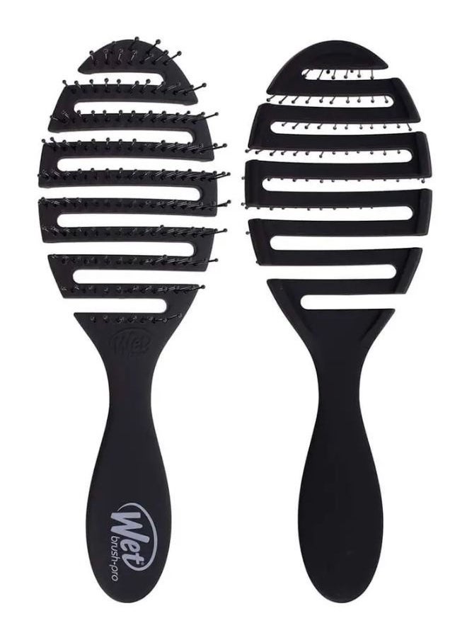 Wet brush - Flex Dry Black Hair Brush, Revolutionary Tangle Free, Ultra Soft, Bristles, Pain Free Detangling, Less Damage Super Thin, Flexible, Scalp Massaging - Image 1