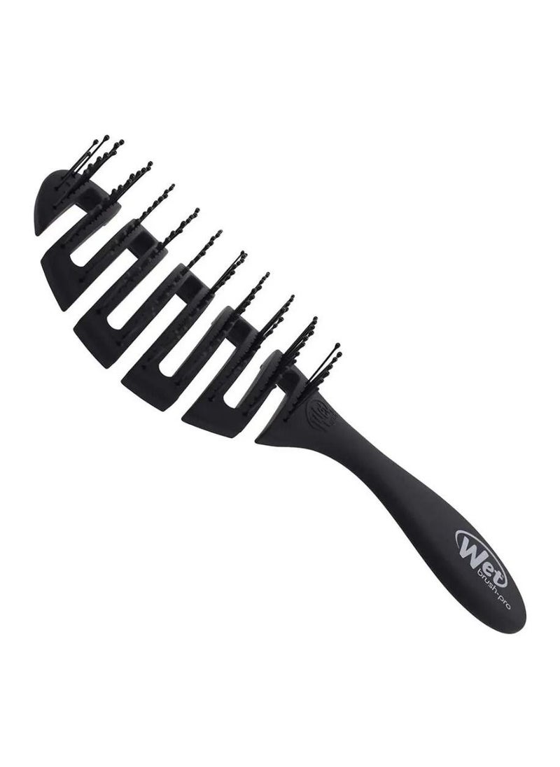 Wet brush - Flex Dry Black Hair Brush, Revolutionary Tangle Free, Ultra Soft, Bristles, Pain Free Detangling, Less Damage Super Thin, Flexible, Scalp Massaging - Image 1