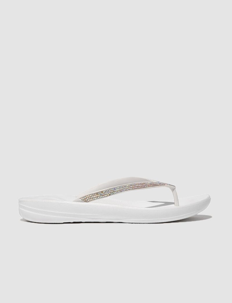 FitFlop Iqushıon Sparkle R08 White Women's Flip Flops - Image 1