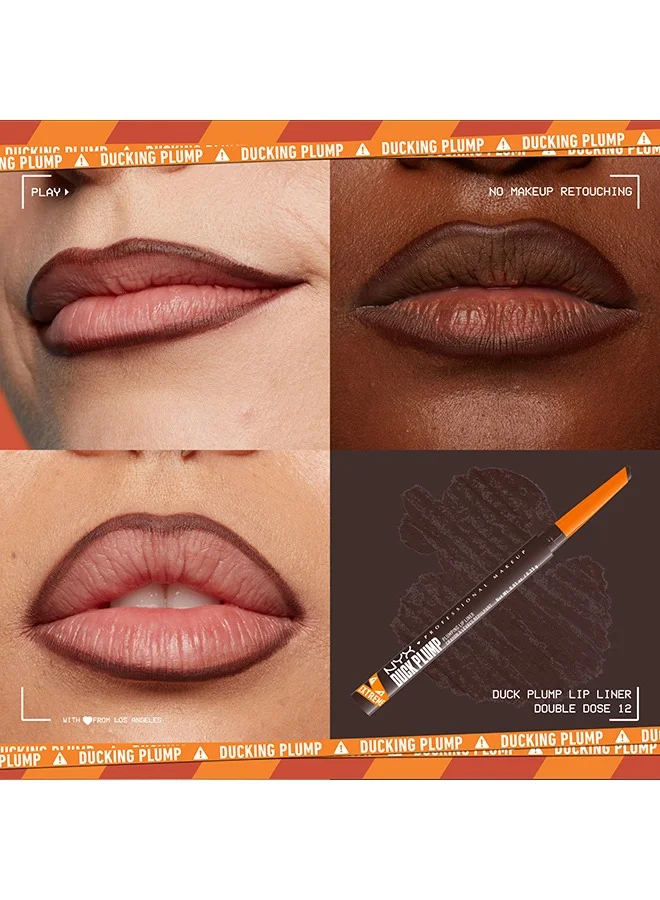 NYX PROFESSIONAL MAKEUP NYX Professional Makeup Duck Plump Plumping Lip Liner, Lip Liner, Up To 10 HR Wear, Matte Finish, Double Dose
