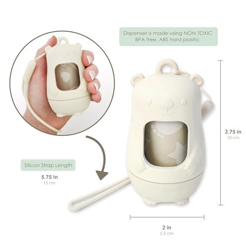 moodie NEW Moodie Disposable Diaper Bags Dispenser COMBO PACK | 105 VANILLA SCENTED Baby Poop Bags TOTAL | Dirty Diaper Trash Bags | Diaper Bags Disposable (VANILLA DREAM) - Image 2