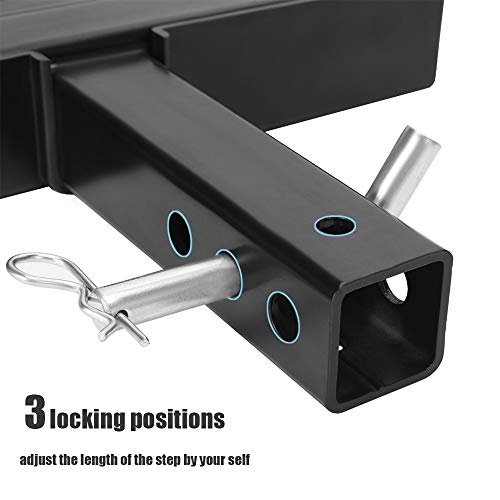 Eapele Hitch Step for 2 Inch Receiver, Universal Anti Slip Bumper Guard, 600lbs Maximum Load, for Trailer Tow Truck Pickup SUV Pickup Van RV - Image 3