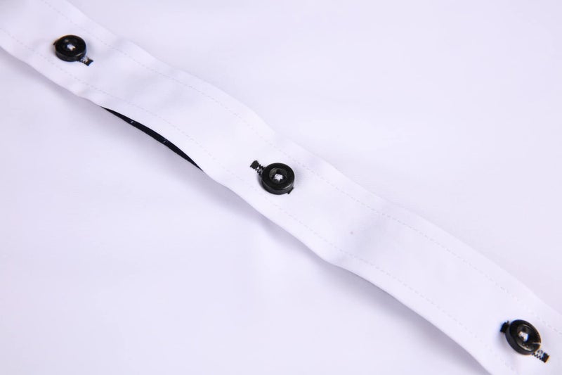 Alex Vando Mens Dress Shirt Wrinkle Free Regular Fit 4-Way Stretch Button Down Shirts,White,XXL - Image 4