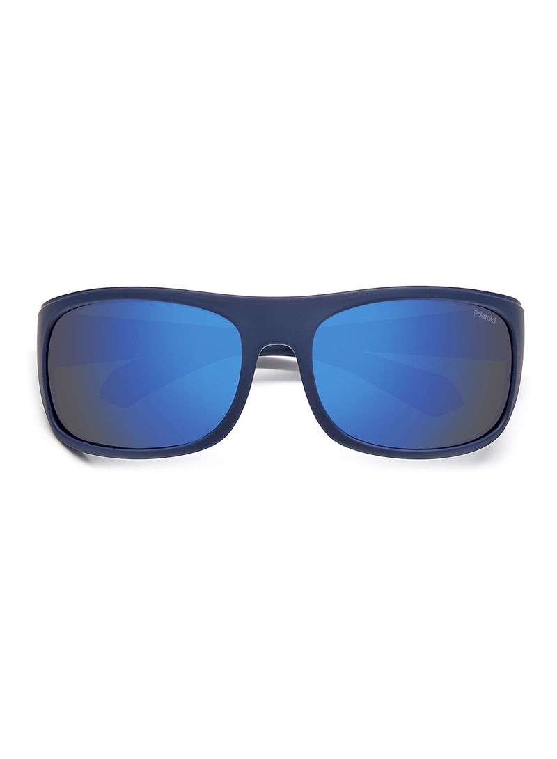 Polaroid Men's UV Protection Rectangular Sunglasses - Pld 2125/S Blue Grey 66 - Lens Size: 66 Mm - Image 4
