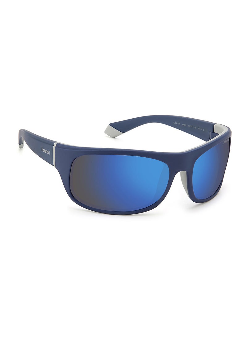Polaroid Men's UV Protection Rectangular Sunglasses - Pld 2125/S Blue Grey 66 - Lens Size: 66 Mm - Image 2