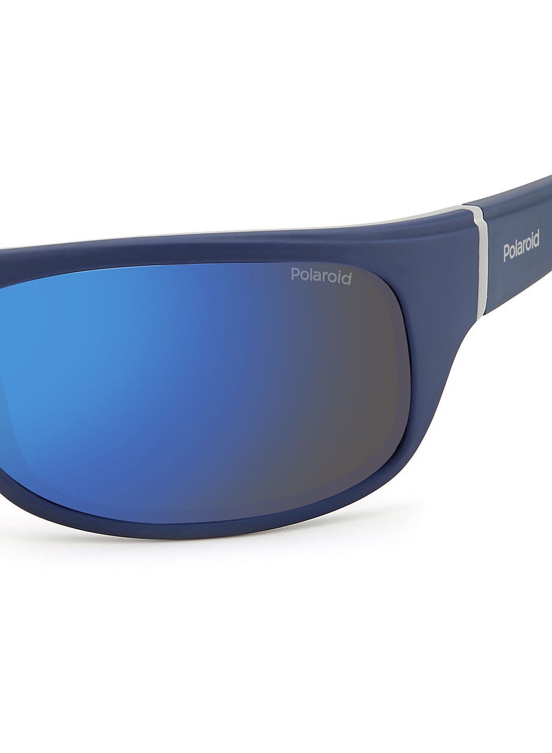 Polaroid Men's UV Protection Rectangular Sunglasses - Pld 2125/S Blue Grey 66 - Lens Size: 66 Mm - Image 5