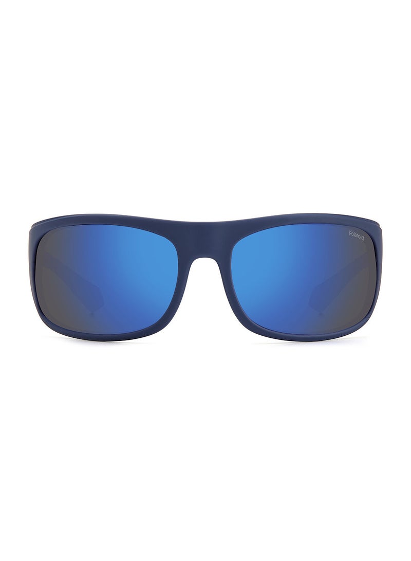 Polaroid Men's UV Protection Rectangular Sunglasses - Pld 2125/S Blue Grey 66 - Lens Size: 66 Mm - Image 3