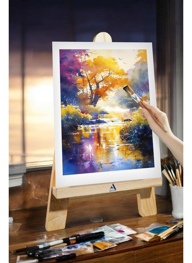 ورق ألوان مائية للفنانين من ArtRight مقاس A2، 300 جرام لكل متر مربع - 20 ورقة مصنوعة يدويًا من ورق ألوان مائية بحبيبات خشنة، للألوان المائية والأكريليك والغواش والحبر والوسائط المختلطة - Image 3