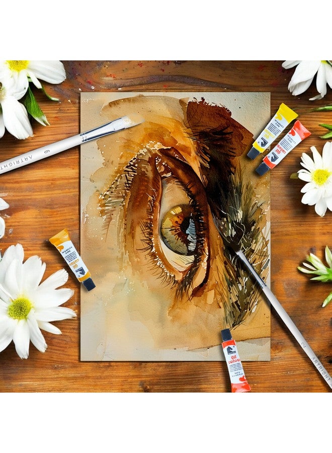 ورق ألوان مائية للفنانين من ArtRight مقاس A2، 300 جرام لكل متر مربع - 20 ورقة مصنوعة يدويًا من ورق ألوان مائية بحبيبات خشنة، للألوان المائية والأكريليك والغواش والحبر والوسائط المختلطة - Image 5