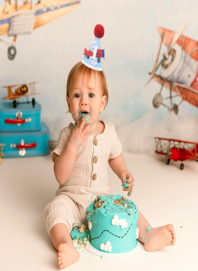 HGFC Airplane 1st Birthday Party Hat - Aviation-Themed Decorations & Photo Props (1) - Image 5