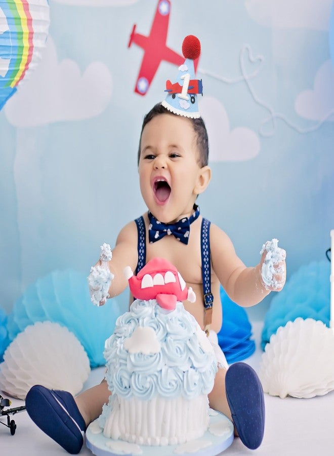 HGFC Airplane 1st Birthday Party Hat - Aviation-Themed Decorations & Photo Props (1) - Image 3