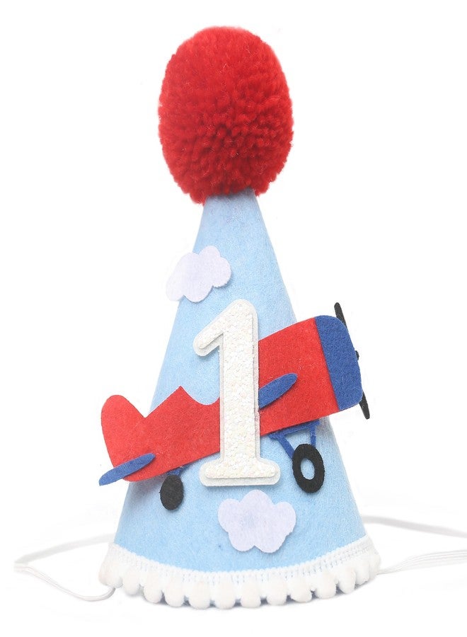 HGFC Airplane 1st Birthday Party Hat - Aviation-Themed Decorations & Photo Props (1) - Image 1
