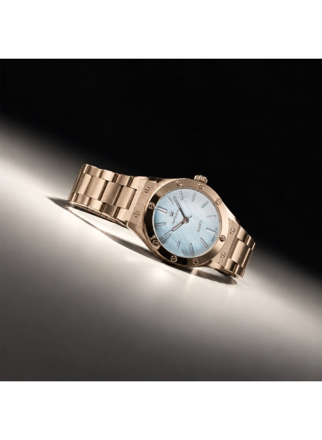 IMPERIAL Women's Rose Gold Stainless Steel Watch, White Dial, Y121 Movement, Butterfly Clasp, 3ATM Watch for Women | IMP.GD6637L7491 - Image 5