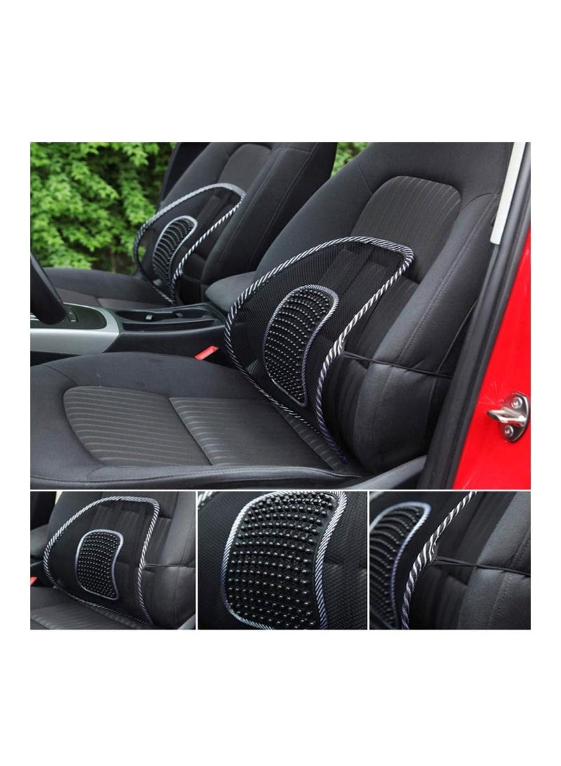 Generic 2-pieces Lumbar Support Car Cushion - Back Support for Car, office, Home, for health life  - Image 2