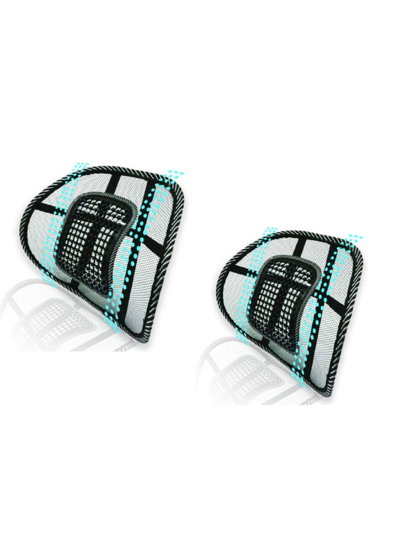 Generic 2-pieces Lumbar Support Car Cushion - Back Support for Car, office, Home, for health life  - Image 1