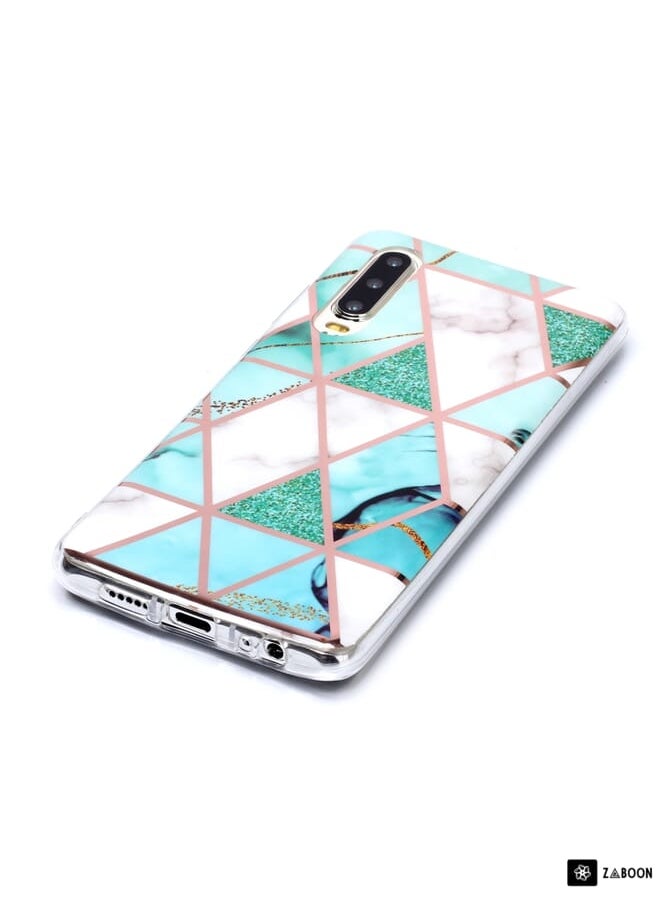 Green Tiger - Protective Case Cover For Huawei P30 Plating Marble Pattern Soft TPU Protective Case - Image 1
