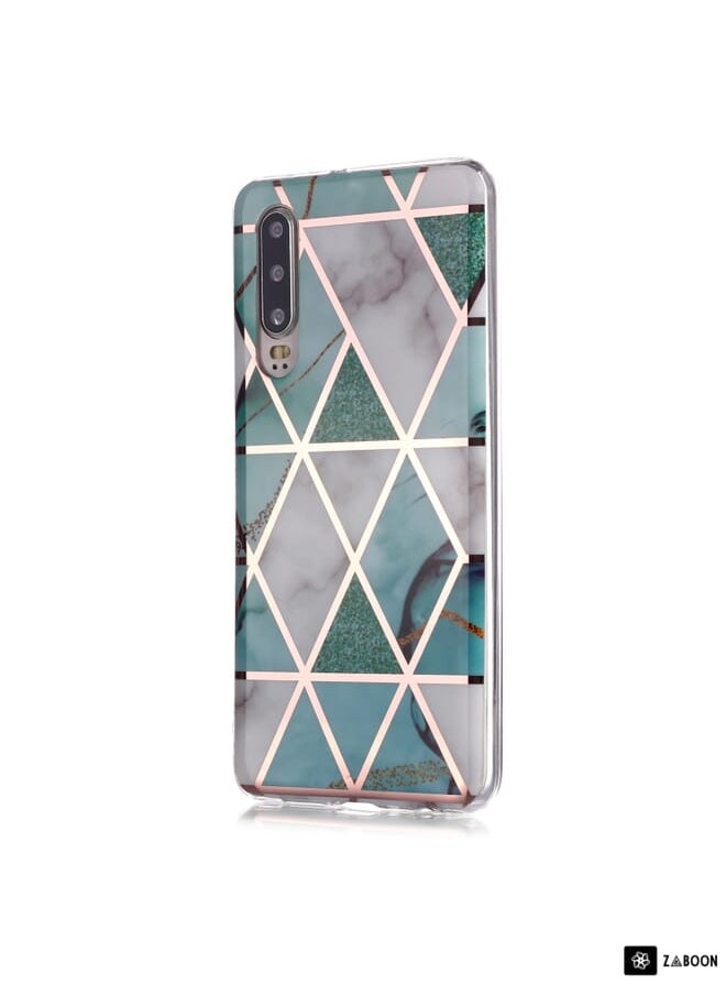 Green Tiger - Protective Case Cover For Huawei P30 Plating Marble Pattern Soft TPU Protective Case - Image 1