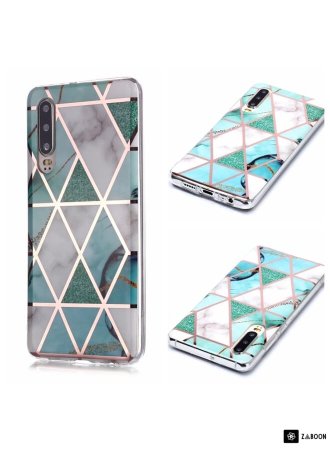 Green Tiger - Protective Case Cover For Huawei P30 Plating Marble Pattern Soft TPU Protective Case - Image 1