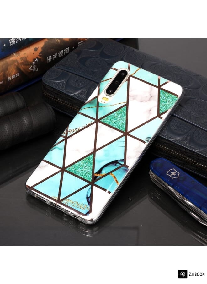 Green Tiger - Protective Case Cover For Huawei P30 Plating Marble Pattern Soft TPU Protective Case - Image 1
